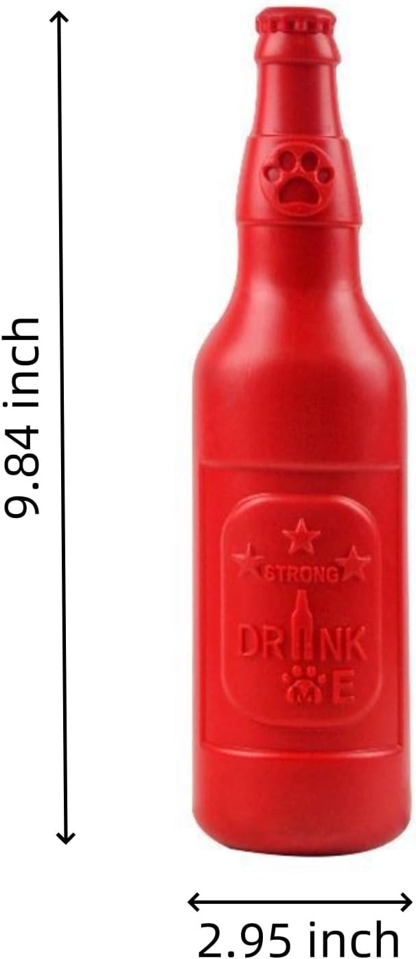 Wine Bottle Dog Toy, Cute Dog Toys for Aggressive Chewers, Bottle Chew Toys for Dogs, Interactive Dog Toys for Large/Medium/Small Dogs to Keep Busy, Dog Swimming Toys