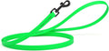 Dogline Biothane Waterproof Dog Leash Strong Coated Nylon Webbing with Black Hardware Odor-Proof Easy to Clean High Performance for Small or Large Dogs Made in USA 4 or 6 ft Lead, Tropical Green