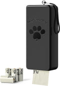 Dog Poop Bag Dispenser, Wall-Mounted Dog Bag dispenser Outdoor or Indoor for Doggy and Pets, Black Poop Holder for Yard and Park, Included 4 Rolls (60 Bags)