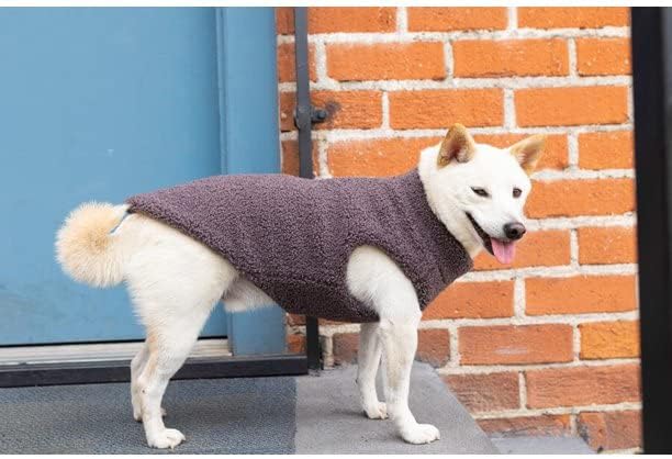 Gooby Sherpa Vest - Warm Gray, 2X-Large - Fuzzy Fleece Step-in Dog Jacket - Winter Small Dog Sweater