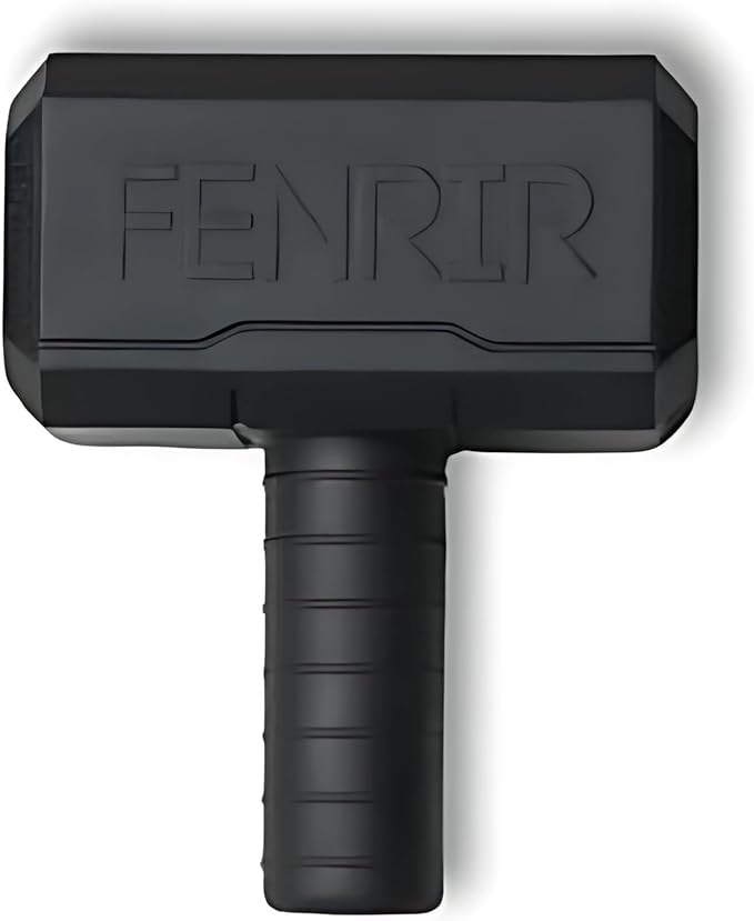 Fenrir Hammer Dog Chew Toy Strong Rubber Stuffable Enrichment Toy for Chewers (Black, Large)