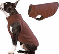 JACKO & CO - Fleece Vest Dog Sweater with Leash Ring - Soft, Warm & Lightweight Pullover Coat for Small & Medium Dogs, Puppies & Cats - Cozy Fall/Winter/Spring Pet Jacket (Chocolate Brown, S (4-6lbs)