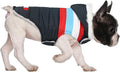 HDE Dog Puffer Jacket Fleece Lined Warm Dog Parka Winter Coat with Harness Hole Patriotic - S