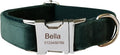 Dog Collar Custom Personalized Engraved Name and Phone Number for Puppy Small Medium Large Pets (S, Green)