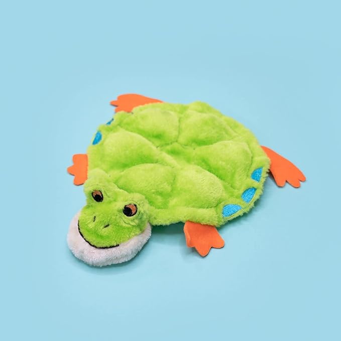 ZippyPaws Squeakie Crawler- No Stuffing Dog Toy to Keep Them Busy, for Small, Medium, & Large Dogs, Squeaky Pet Toy for Boredom, Unstuffed Chew Toy, Soft Plush Puppy Products, Toby The Tree Frog- 11"