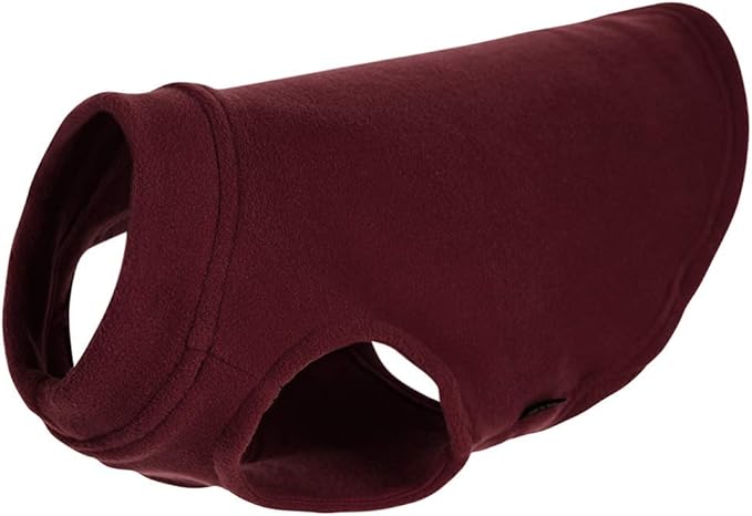 Gooby - Stretch Fleece Vest, Pullover Fleece Vest Jacket Sweater for Dogs, Burgundy, Small Length (8.5")