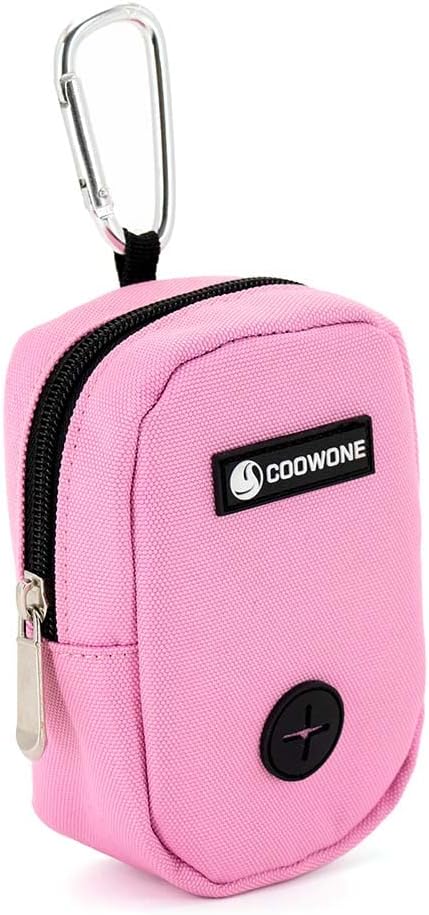 COOWONE Dog Treat Pouch with Clip, Treat Pouches for Pet Training, Small Dog Treat Container Treat Bag for Leash, Waterproof Dog Treat Bag, Hands-free Training Pouch