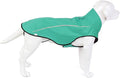 Mile High Life Dog Raincoat, Adjustable Waterproof Reflective Rain Jacket for Small Medium Large Dogs, Lightweight Breathable Pet Rain Coat with Leash Hole(Green,M Chest 26-32")