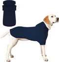 Basic Dog Hoodie, Soft Pet Hoodie Sweater with Leash Hole and Pocket, Cotton Puppy Sweatshirt Fashion Outfit for Small Medium Large Dogs- Navy Blue (Medium)