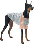 Dog Shirt for Small and Large Dogs Raglan Cotton T-Shirts Soft Breathable Dog Shirts pet Clothes Gray Series (X-Large, Gray/Peach)