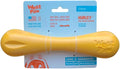 WEST PAW Hurley Dog Bone Chew Toy for Tough Chewers- Safe and Durable Fetch and Chew Toy for Dogs- Dishwasher Safe, Lightweight, Floatable, Made in USA - for Small Dogs - Sunflower Yellow, Large