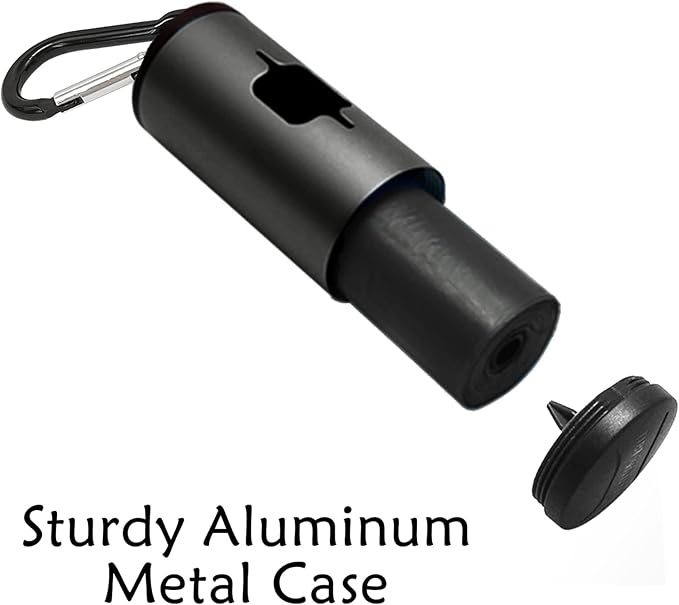 Metal Dog Poop Bag Holder Aluminum Dispenser for Leashes, Hiking & Travel, Lightweight Scratch-Resistant with 3 Attachments and 195 Bags (Black, 1 Holder 15 Bags)