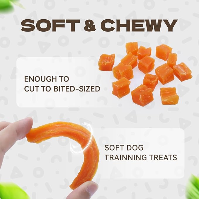 Healthy Sweet Potato Dog Treats, Soft and Low Fat Dog Training Treats for Small Medium Dogs and Large Breed, Single Ingredient Chews Snacks 10.58oz/25-30pcs