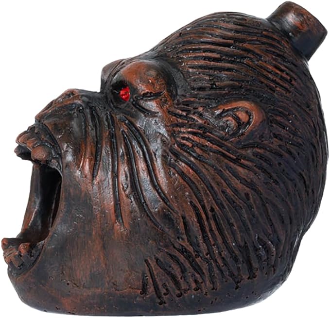 Aztec Death Whistle, Up To125+ Decibels Loud Real Screaming Silbato Azteca Death Whistles Loudest Authentic Human Ehecachichtli Sounding Screams Aztec War Whistle Halloween Costumes Gift (Brown)