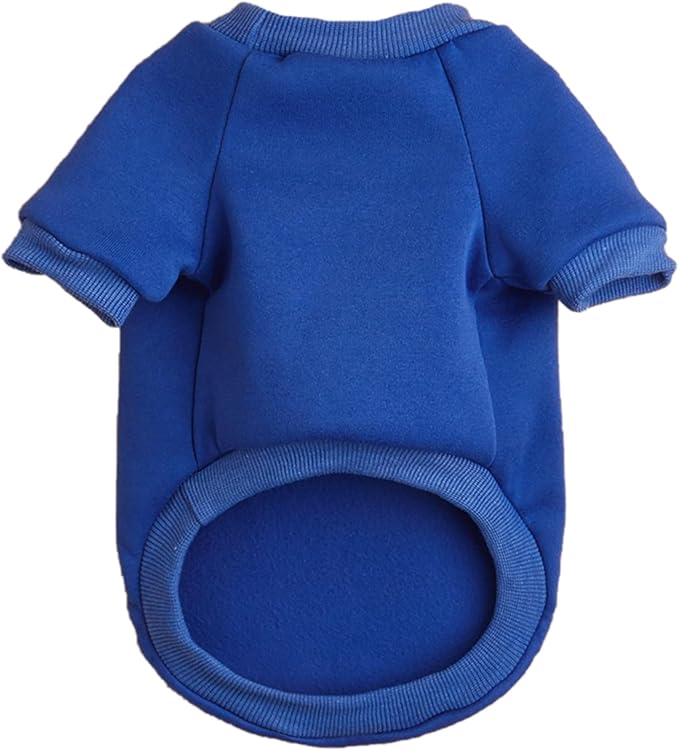 Puppy Sweater for Small Dogs Clothes Warm Winter Cat Clothe Pet Sweatshirt Knitwear Doggie Kitten Clothing, Blue, Small