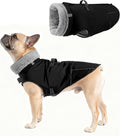 Mihachi Dog Coat for Medium Dogs, Warm Dog Winter Coat Waterproof Dogs Jacket with Harness Built in Reflective Pet Fleece Vest, Puppy Cold Weather Coats Turtleneck & Windproof Dogs Snowsuit, Black M