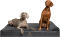 NOAH & PAW Giant Dog Bed XXL 55x45x9.5 Inch, Orthopedic Dog Beds, Eggshell Memory Foam Infused with Cooling Gel, Waterproof, Machine Washable, Includes Inner Cover (Faux Leather)