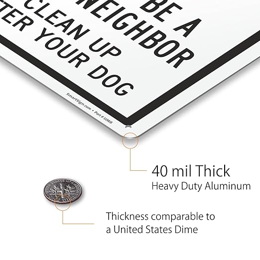 SmartSign 14 x 10 inch Laminated Rustproof Aluminum Neighbor Sign, USA-Made, 100+ Years of Sign Expertise