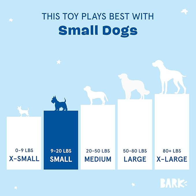 Barkbox Peace of Cake Dog Toy – Fluff-Filled Plush Toy with Dual Squeakers – Interactive Fetch & Play Fun for Small Dogs