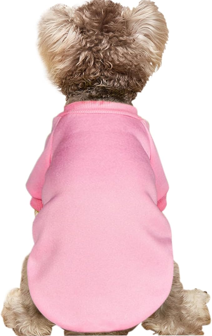 Puppy Sweater for Small Dogs Clothes Warm Winter Cat Clothe Pet Sweatshirt Knitwear Doggie Kitten Clothing, Pink, X-Large