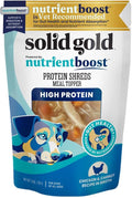 Solid Gold Protein Shreds Dog Food Topper for Dry Food- High Protein Meal Toppers for Dogs w/Chicken Shreds, Broth, Carrots & Superfoods to Supports Muscle Growth, Gut Health & Immunity -12 Pouches
