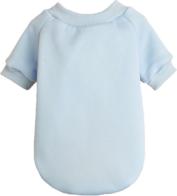 Puppy Sweater for Small Dogs Clothes Warm Winter Cat Clothe Pet Sweatshirt Knitwear Doggie Kitten Clothing, Light Blue, X-Small