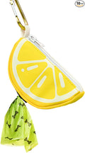 Lemon Shape Dog Poop Bag Holder and Carrier - Leash Attachment Poo Bag Dispenser with Stylish Cute Design,Lemon,Medium