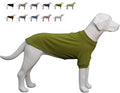 Lovelonglong Ribbed Dog T-Shirt Cotton Knitted Dog Sweaters for All Season Pet T-Shirts for Large Medium Small Dogs Olive Green 2XL