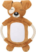 Squeaky Plush Dog Toy - Funny Stuffed Rabbit Chew Toy, Cute Pet Birthday Gift for Small, Medium and Large Dogs (Brown)