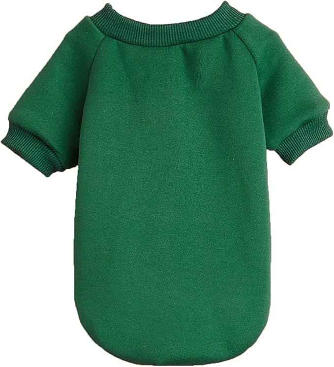 Puppy Sweater for Small Dogs Clothes Warm Winter Cat Clothe Pet Sweatshirt Knitwear Doggie Kitten Clothing, Green, XX-Small