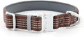 Plutus Pet Reflective Dog Collar with Aviation Aluminum Buckle, Neoprene Padded for Comfort, Lightweight, Heavy Duty Nylon Collar for Puppy Small Medium Large Dogs (Chocolate, L)