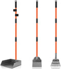TNELTUEB Scooper Adjustable Long Handle Metal Tray Rake and Spade Poop Scooper for Dogs Pack Poop Scoop Pet Waste Removal Poop Scoop for Large Dogs and Pets Great for Lawns Grass Gravel