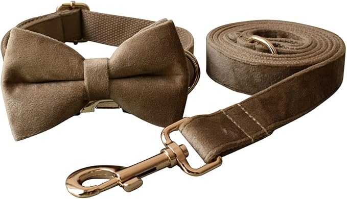 Dog Collar Custom Personalized Engraved Name and Phone Number for Puppy Small Medium Large Pets (L, Khaki)