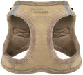 Best Pet Supplies - All Weather Mesh/Plush, Reflective, No Pull Harness for Small, Medium Dogs, Cats - Secure with Hook & Loop Fastener, Buckle, Double D-Rings - Latte Suede, XS