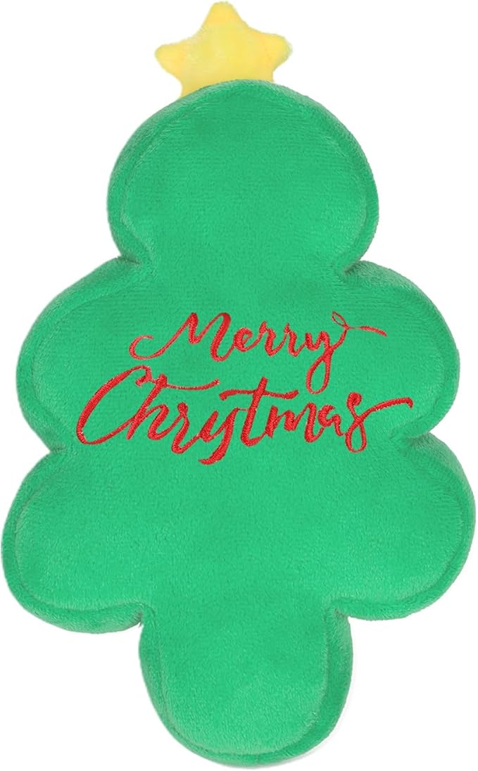 DODODOLA Dog Toys Squeaky Christmas Tree Gift Plush Dog Toys Stuffed Dog Toys with Crinkle Paper for Large Dogs Medium Puppy