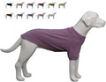 Lovelonglong Ribbed Dog T-Shirt Cotton Knitted Dog Sweaters for All Season Pet T-Shirts for Large Medium Small Dogs Taro Purple L