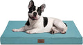 Outdoor Orthopedic Dog Bed for Medium Dogs & Cats, Waterproof Flat Pet Mat with Egg Crate Foam & Washable Removable Oxford Cover, 30x20 Inch, Light Blue