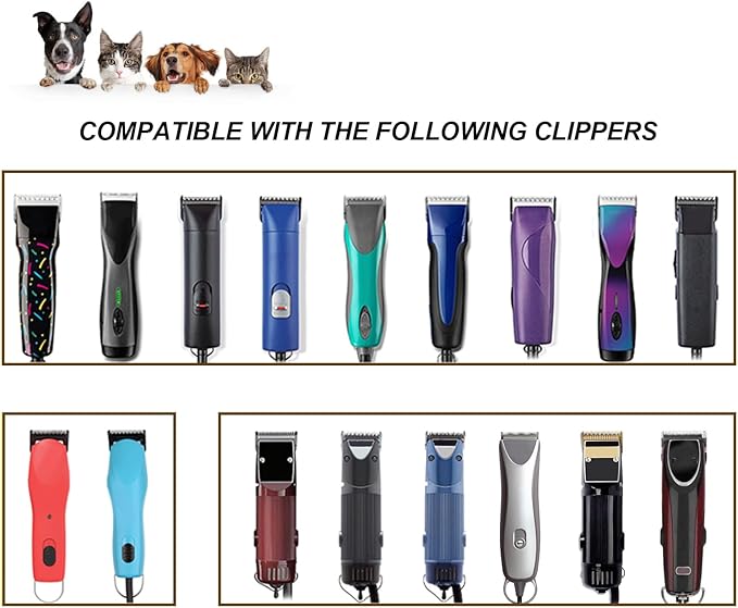 Pet Dog Grooming Detachable Ceramic Blades Kit,Compatible with Andis,Oster A5,Wahl KM10 Clippers,Cut Length 1/8"(3.2mm) to 1/2" (13mm),7FC+5FC+4FC+3-3/4FC
