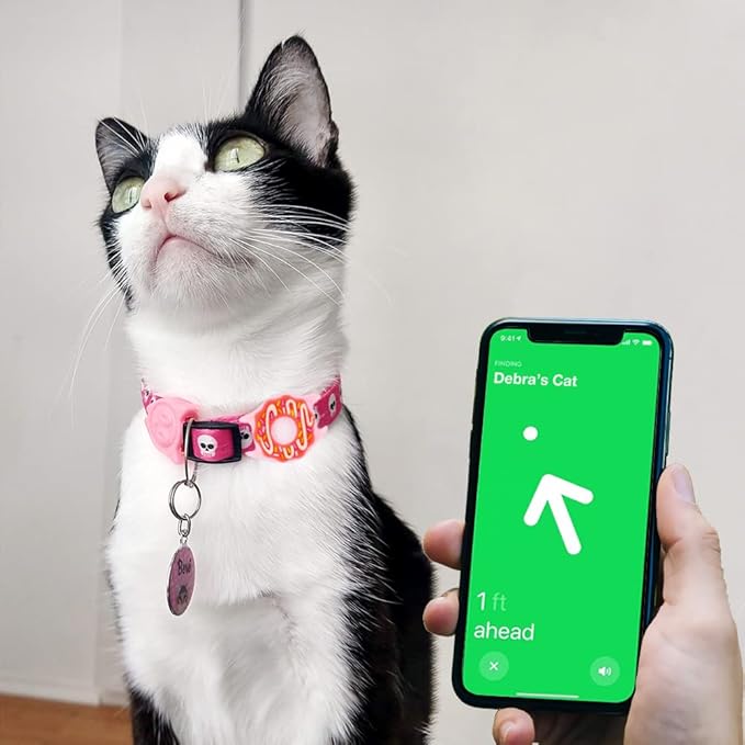 Cat Collar Holder for Airtag, Cat & Small Dog Harness Case for Air Tag