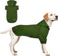 Basic Dog Hoodie, Premium Dog Sweater Pullover, Soft & Comfy Cotton Pet Clothes Hoodies with Hat and Leash Hole, Doggy Puppy Sweatshirt Coat for Small Medium Large Dogs - Army Green (Medium)