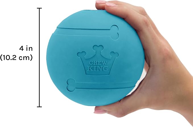 Chew King Flavored Rubber Ball Collection, 4 Inch Peanut Butter Flavor Rubber Balls 2-Pk
