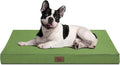Outdoor Orthopedic Dog Bed for Medium Dogs & Cats, Waterproof Flat Pet Mat with Egg Crate Foam & Washable Removable Oxford Cover, 30x20 Inch, Light Green