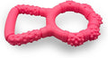 Tug of War Dog Toy, Interactive Dog Pull Toys, Adult and Puppy Teething Toy, Tough Chew Toy for Small Medium Large Dogs, Rubber, Lightweight, Comfortable Grip (Pink)
