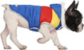 HDE Dog Puffer Jacket Fleece Lined Warm Dog Parka Winter Coat with Harness Hole 90s Colorblock - S