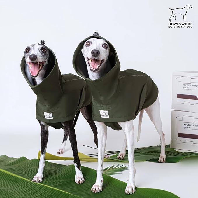 Waterproof Dog Raincoat, Hooded Raincoat for Dachshund Whippet Small Medium Large Dogs, Adjustable Dog Rain Coat Jacket (05(chest21-23'', back17-19.5''))