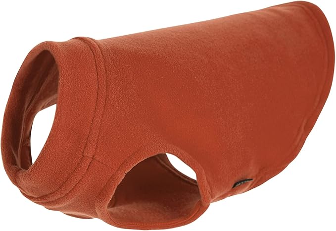 Gooby Stretch Fleece Vest Dog Sweater - Pumpkin, Medium - Warm Pullover Super Stretchy Fleece Dog Jacket for Small to Large Dogs