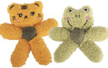 Cat Toys with Catnip Kitten Chew Bite Supplies Boredom Relief Fluffy Kitty Teeth Cleaning Chewing Cat Lovers Interactive Plush Gift (Tiger&Frog)