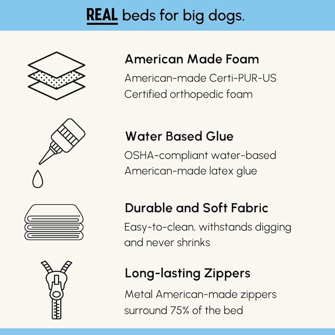 Barker Beds Giant Orthopedic Dog Bed for Large Dogs - 7" Thick Washable Big Dog Bed with Headrest - XL Water-Resistant Mattress - Durable Microsuede Cover - Comfy Pet Bed (Burgundy)