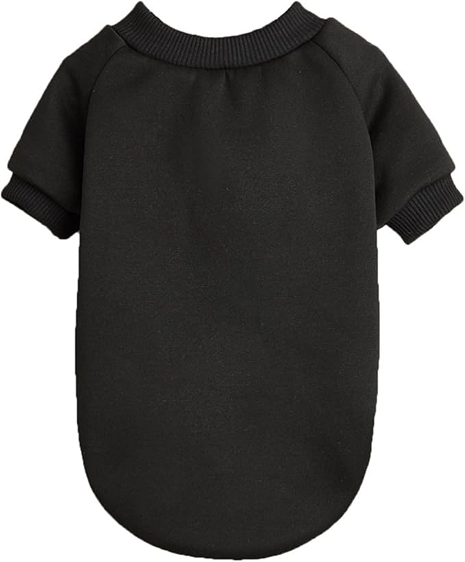 Puppy Sweater for Small Dogs Clothes Warm Winter Cat Clothe Pet Sweatshirt Knitwear Doggie Kitten Clothing, Black, X-Small