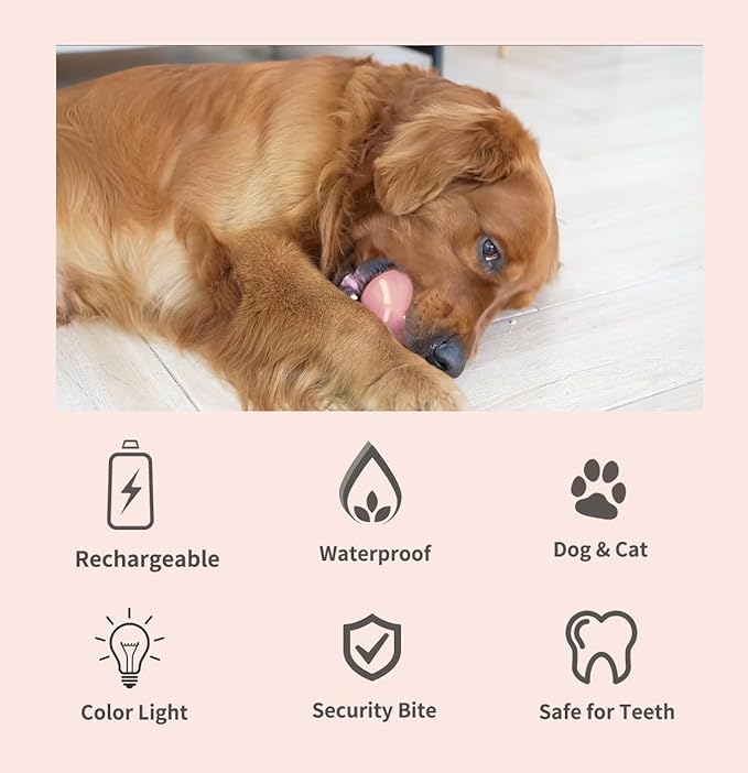 Dog Balls, Interactive Dog Toys, Smart Automatic Active Rolling Moving Ball for Medium/Large Dogs, Fun Dog Toys to Keep Pet Busy,Birthday Gifts,USB Rechargeable,Pink